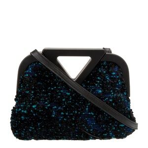 Bottega small tweed point clutch